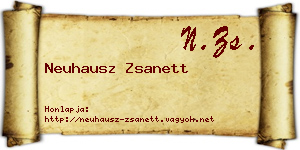 Neuhausz Zsanett névjegykártya